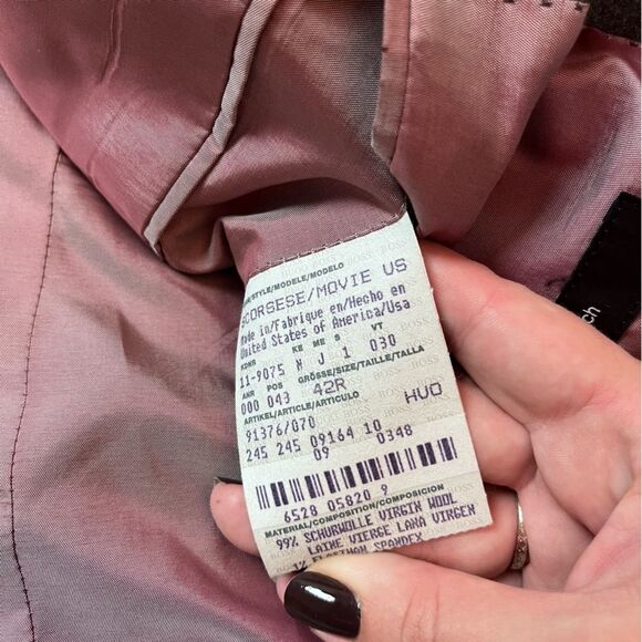 Boss Hugo Boss Sport Coat US Mens 42R Scorsese Movie Gray Wool Blazer - Picture 6 of 6